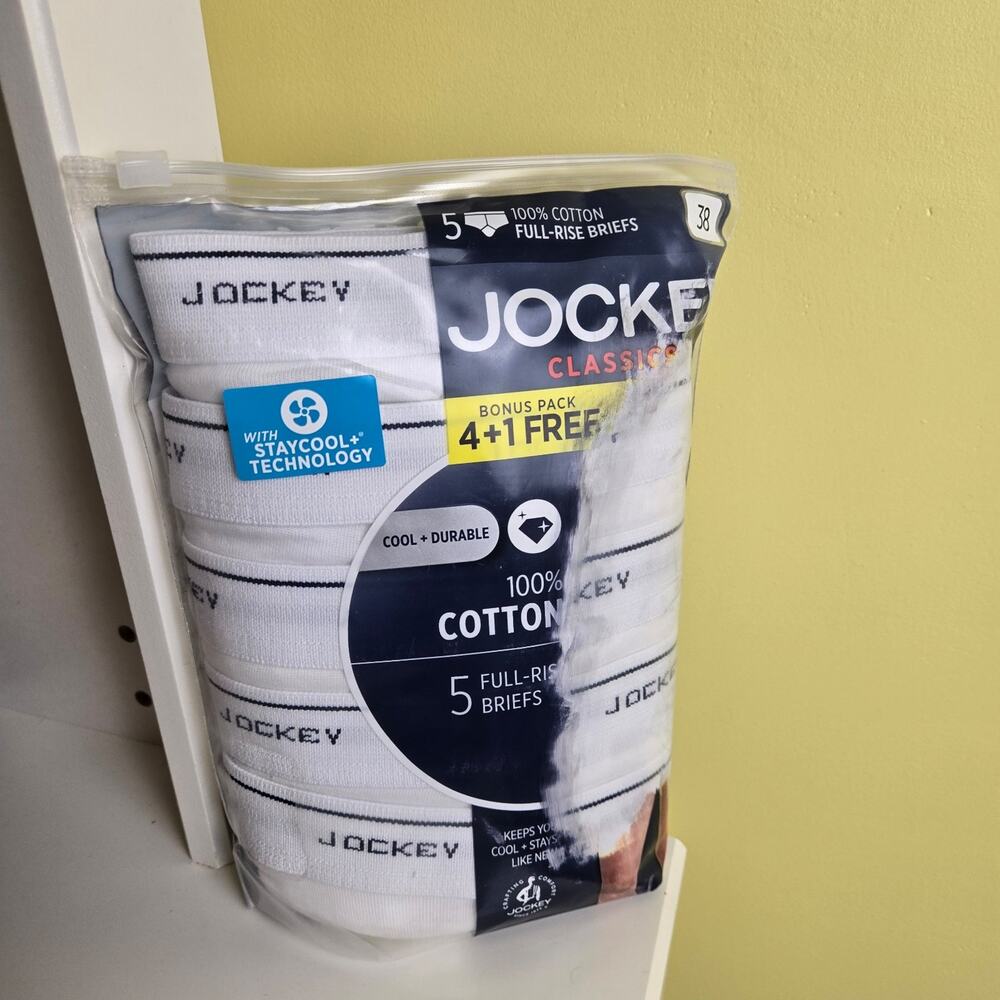 Jockey Classics 5 Full-Rise Briefs Men sz 38 100% Cotton7. Damaged packaging